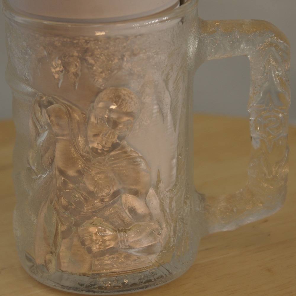 Vintage 1995 McDonalds Batman Forever Glass Mugs Set of 2 Batman & Robin France - Picture 5 of 16